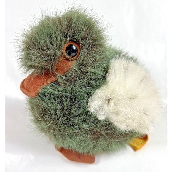 24K Polar Puff Duck Duckling Realistic Green Mallard Baby Plush 1992 Clay 4241 - Picture 1 of 8